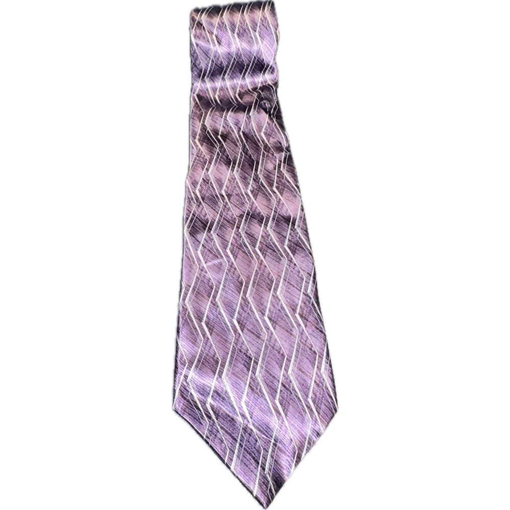 Arrow Purple Striped Zig Zag Pattern Tie Men’s‎ Necktie